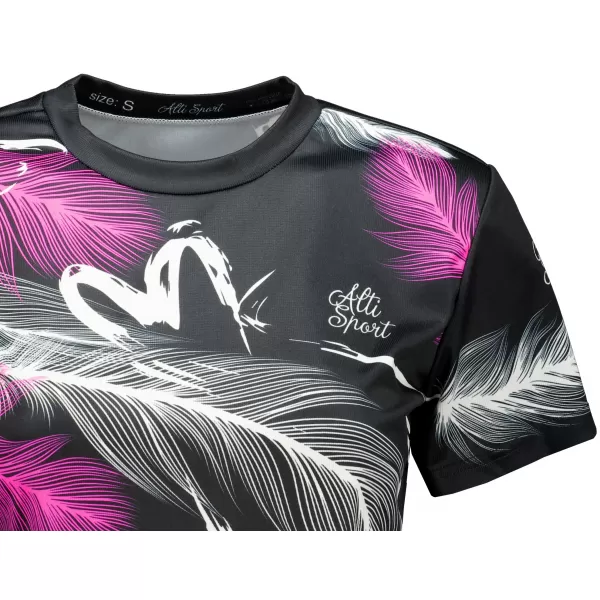 Dámský crop top premium ALTISPORT VOJ/ALW001TR07 ČERNORŮŽOVÁ 