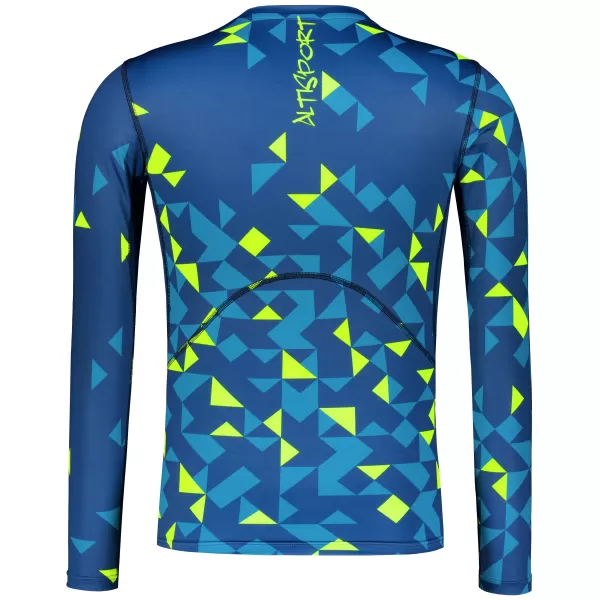  Pánské funkční kompresní triko premium ALTISPORT VOJ/ALM108TR03 NAVY-NEON ŽLUTÁ 