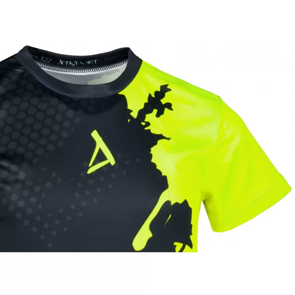  Dětské funkční triko premium ALTISPORT VOJ/ALM112TR01 ČERNÁ-FLUO YELLOW 