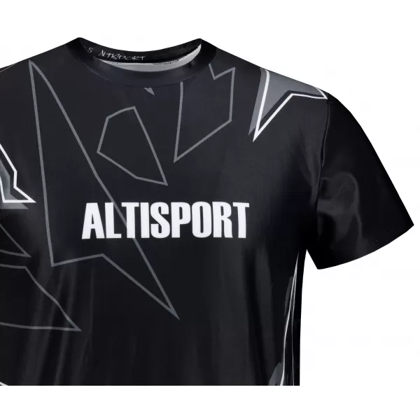  Pánské volnočasové triko premium ALTISPORT VOJ/ALM123TR06 ČERNO-BÍLÁ 
