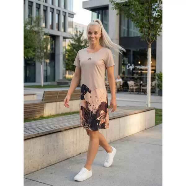  Dámské prodloužené triko premium ALTISPORT VOJ/ALW090SAT02 HNĚDÁ 