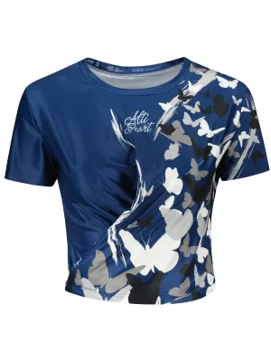 Dámský funkční crop top premium ALTISPORT VOJ/ALW022TR07 NAVY