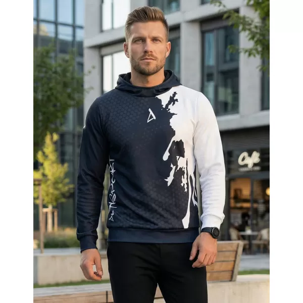  Pánská funkční mikina premium ALTISPORT VOJ/ALM112MI01 ČERNÁ-BÍLÁ 