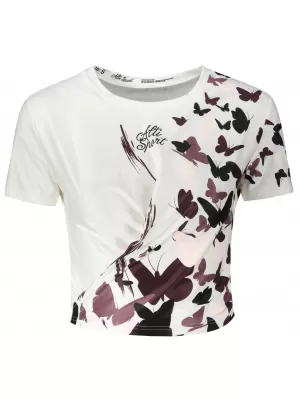 Dámský funkční crop top premium ALTISPORT VOJ/ALW022TR07 BÍLÁ