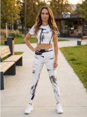 Dámský crop top premium ALTISPORT VOJ/ALW010TR07 BÍLÁ BÍLÁ