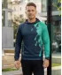 Pánská funkční mikina premium ALTISPORT VOJ/ALM112MI01 ČERNÁ-TYRKYSOVÁ
