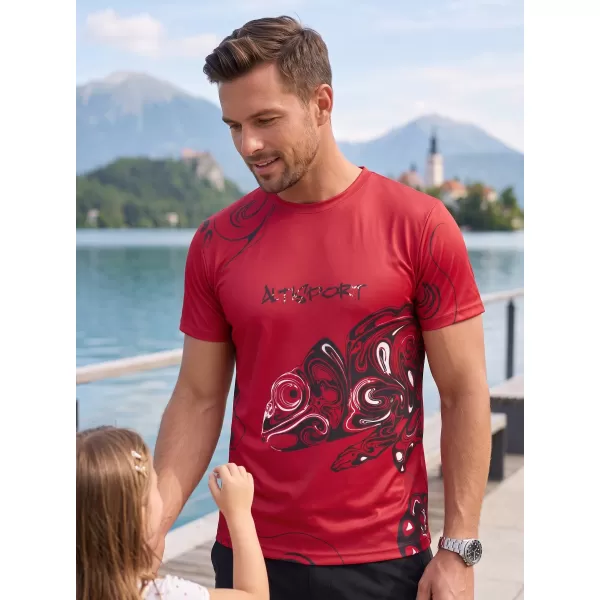  Pánské volnočasové triko premium ALTISPORT VOJ/ALM122TR06 ČERVENÁ 