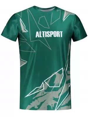 Pánské volnočasové triko premium ALTISPORT VOJ/ALM123TR06 TMAVĚ ZELENÁ