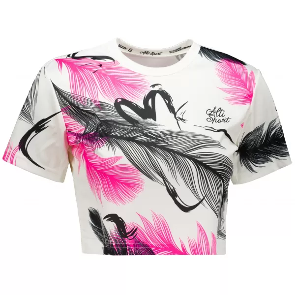  Dámský crop top premium ALTISPORT VOJ/ALW001TR07 BÍLÁ 