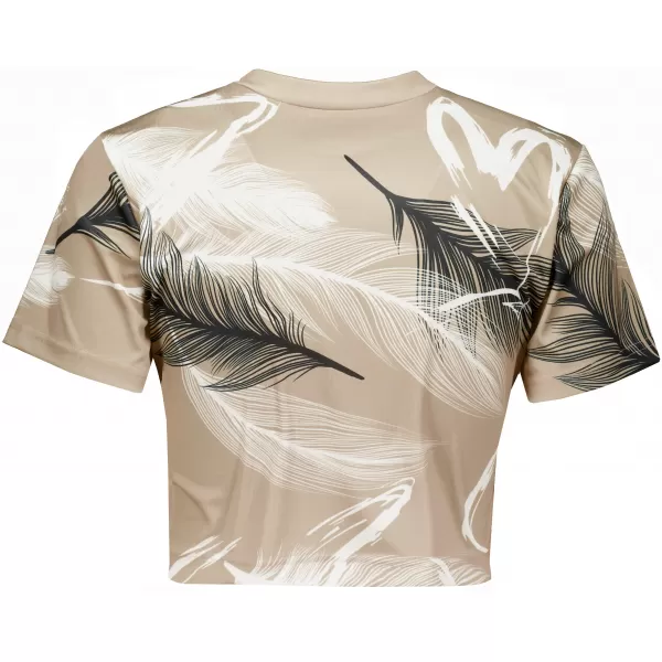  Dámský crop top premium ALTISPORT VOJ/ALW001TR07 HNĚDÁ 