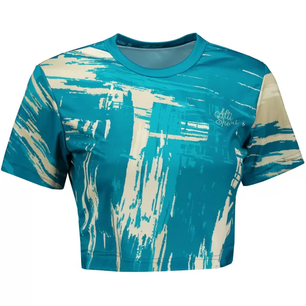  Dámský crop top premium ALTISPORT VOJ/ALW010TR07 PETROLEJOVÁ/HNĚDÁ PETROLEJOVÁ/HNĚDÁ 