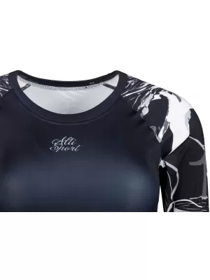 Dámský funkční crop top premium ALTISPORT VOJ/ALW114TR04 ČERNÁ