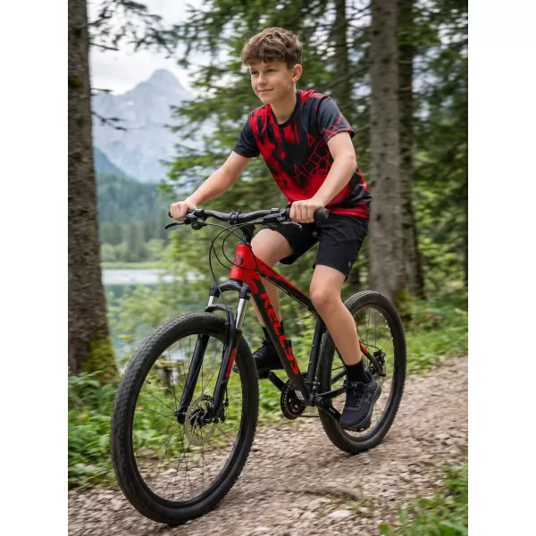  Dětské funkční triko premium ALTISPORT VOJ/ALK076TR01 ČERVENOČERNÁ 