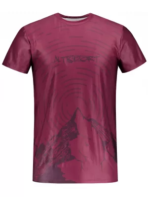 Pánské volnočasové triko premium ALTISPORT VOJ/ALM121TR06 WINE-RED