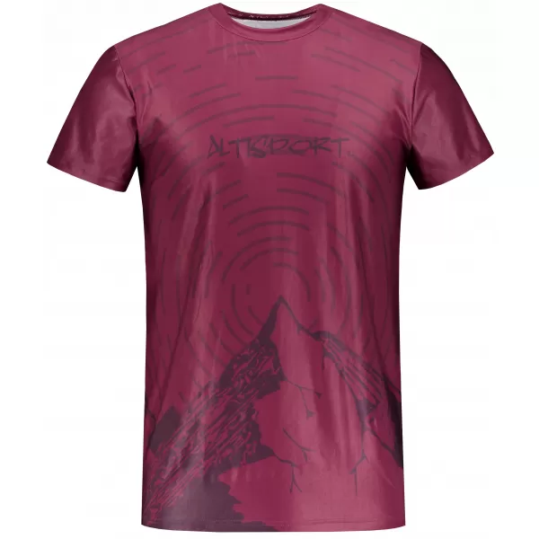  Pánské volnočasové triko premium ALTISPORT VOJ/ALM121TR06 WINE-RED 