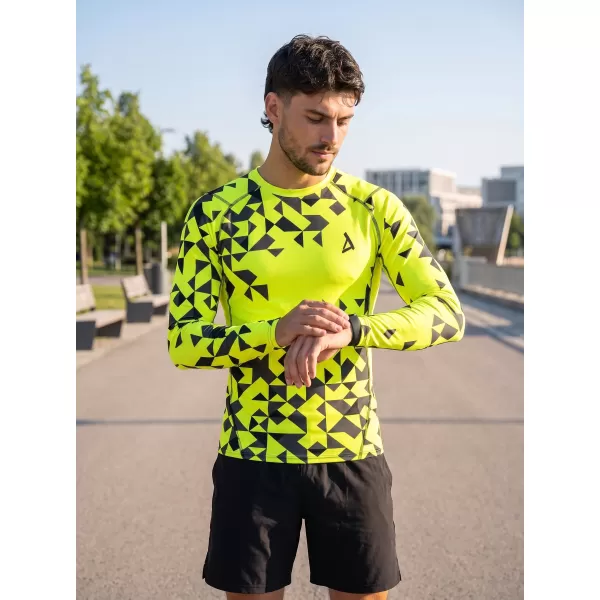 Pánské funkční kompresní triko premium ALTISPORT VOJ/ALM108TR03 NEON ŽLUTÁ 