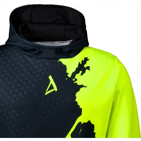  Pánská funkční mikina premium ALTISPORT VOJ/ALM112MI01 ČERNÁ-FLUO YELLOW 