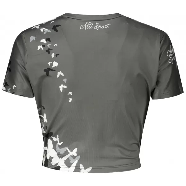  Dámský funkční crop top premium ALTISPORT VOJ/ALW022TR07 ŠEDÁ 