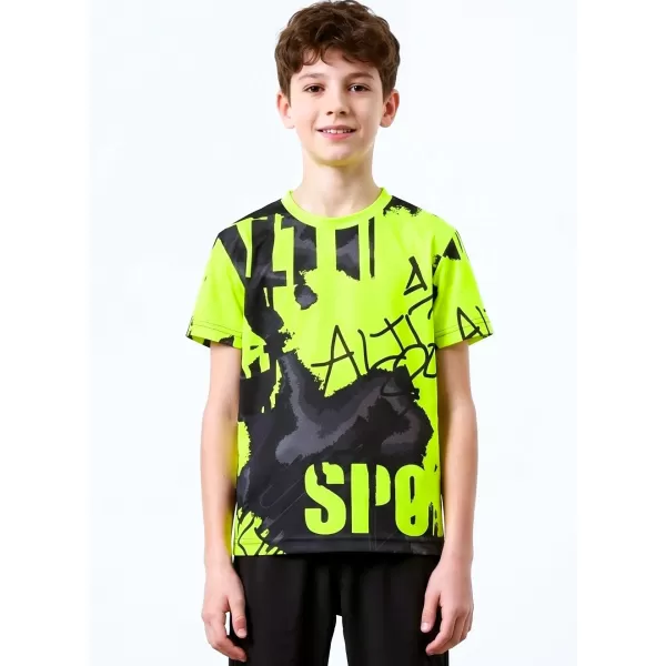  Dětské funkční triko premium ALTISPORT VOJ/ALK076TR01 ČERNÁ/FLUO ŽLUTÁ 