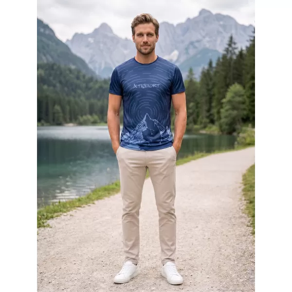  Pánské volnočasové triko premium ALTISPORT VOJ/ALM121TR06 NAVY-BLUE 
