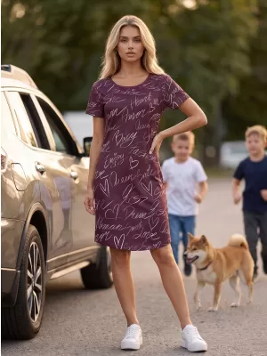 Dámské prodloužené triko/šaty premium ALTISPORT VOJ/ALW084SAT02 RUDÁ