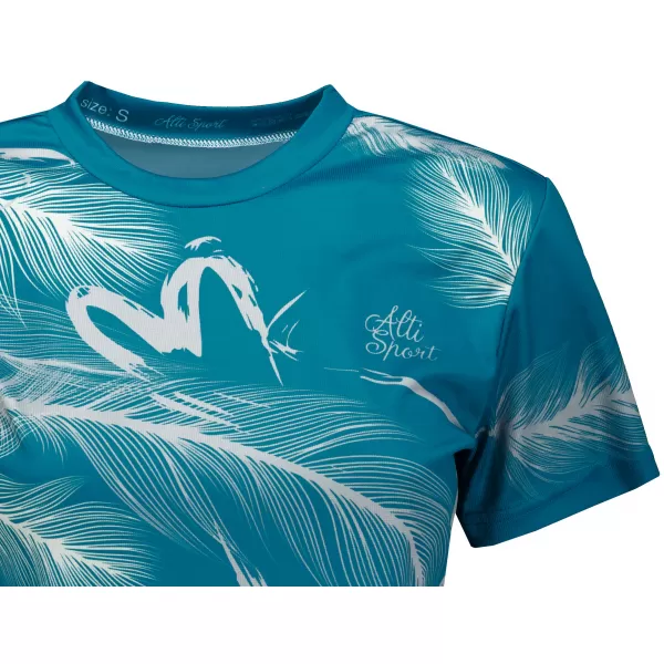  Dámský crop top premium ALTISPORT VOJ/ALW001TR07 EMERALD/ŠEDÁ 