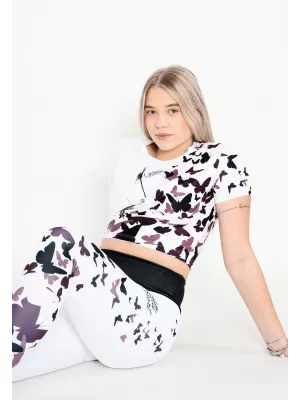 Dámský funkční crop top premium ALTISPORT VOJ/ALW022TR07 BÍLÁ