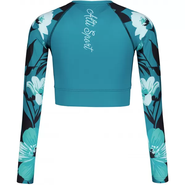  Dámský funkční crop top premium ALTISPORT VOJ/ALW115TR04 PETROLEJOVÁ 