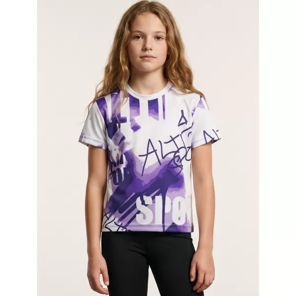  Dětské funkční triko premium ALTISPORT VOJ/ALK076TR01 VIOLET/WHITE 
