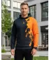 Pánská funkční mikina premium ALTISPORT VOJ/ALM112MI01 ČERNÁ-FLUO ORANGE
