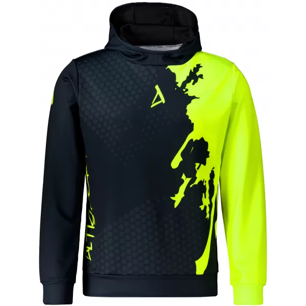  Pánská funkční mikina premium ALTISPORT VOJ/ALM112MI01 ČERNÁ-FLUO YELLOW 