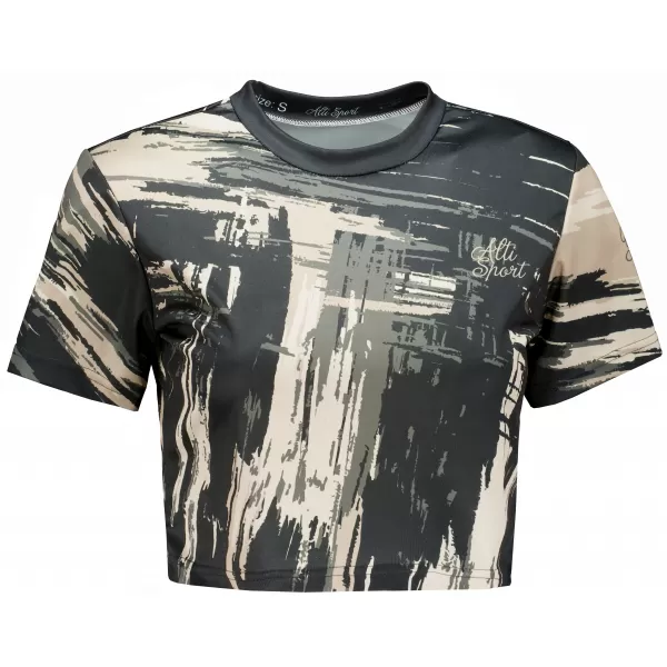  Dámský crop top premium ALTISPORT VOJ/ALW010TR07 ČERNOHNĚDÁ ČERNOHNĚDÁ 