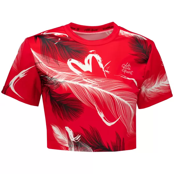  Dámský crop top premium ALTISPORT VOJ/ALW001TR07 ČERVENÁ 