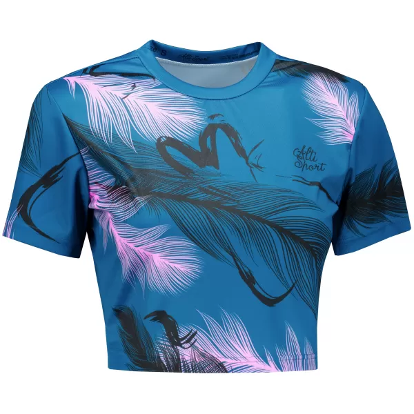  Dámský crop top premium ALTISPORT VOJ/ALW001TR07 PETROLEJOVÁ/SVĚTLE RŮŽOVÁ PETROLEJOVÁ/SVĚTLE RŮŽOVÁ 