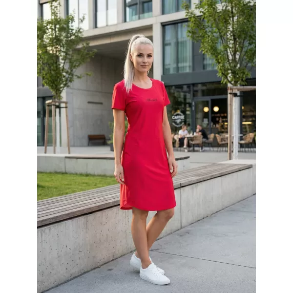  Dámské prodloužené triko/šaty premium ALTISPORT VOJ/ALW075SAT02 BRIGHT-RED 