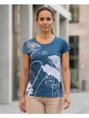 Dámské volnočasové triko premium ALTISPORT VOJ/ALW120TR06 TMAVĚ MODRÁ