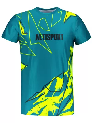 Pánské volnočasové triko premium ALTISPORT VOJ/ALM123TR06 PETROLEJOVÁ