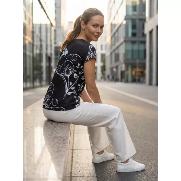  Dámské volnočasové triko premium ALTISPORT VOJ/ALW106TR06 ČERNÁ 