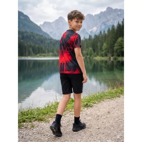  Dětské funkční triko premium ALTISPORT VOJ/ALK076TR01 ČERVENOČERNÁ 