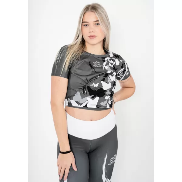  Dámský funkční crop top premium ALTISPORT VOJ/ALW022TR07 ŠEDÁ 