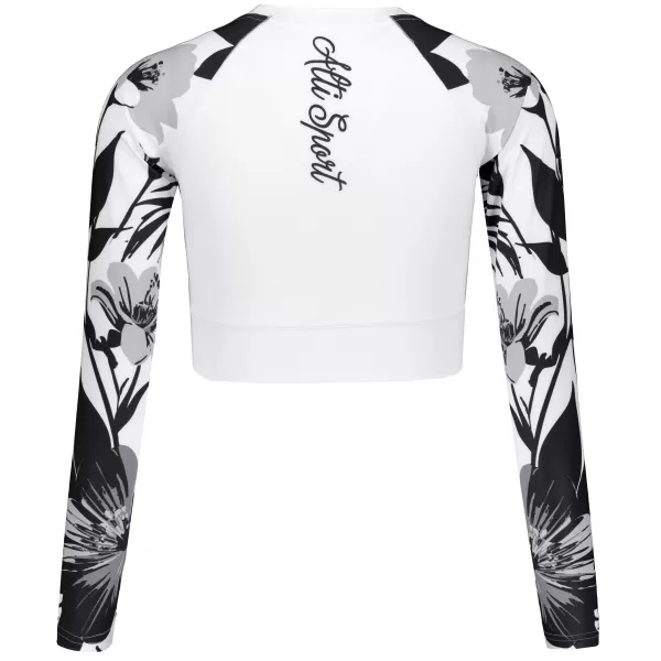  Dámský funkční crop top premium ALTISPORT VOJ/ALW115TR04 ČERNO-BÍLÁ 