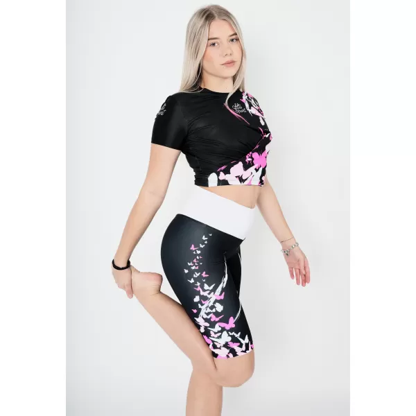  Dámský funkční crop top premium ALTISPORT VOJ/ALW022TR07 ČERNORŮŽOVÁ 