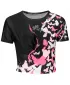 Dámský funkční crop top premium ALTISPORT VOJ/ALW022TR07 ČERNORŮŽOVÁ