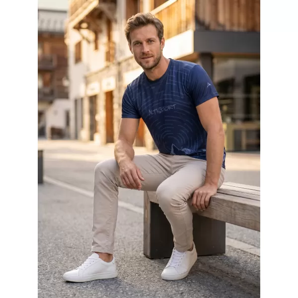  Pánské volnočasové triko premium ALTISPORT VOJ/ALM121TR06 NAVY-BLUE 