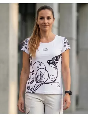 Dámské volnočasové triko premium ALTISPORT VOJ/ALW106TR06 BÍLÁ