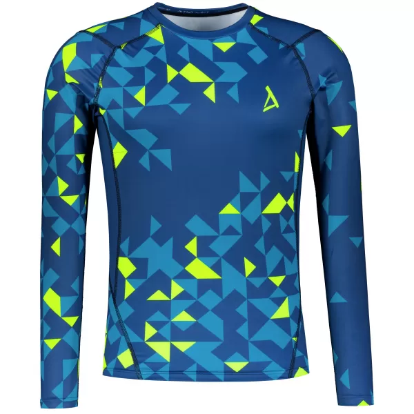  Pánské funkční kompresní triko premium ALTISPORT VOJ/ALM108TR03 NAVY-NEON ŽLUTÁ 