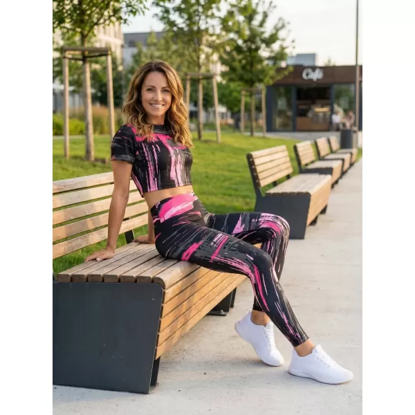  Dámský crop top premium ALTISPORT VOJ/ALW010TR07 ČERNÁ/SVĚTLE RŮŽOVÁ ČERNÁ/SVĚTLE RŮŽOVÁ 