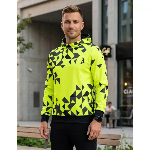  Pánská funkční mikina premium ALTISPORT VOJ/ALM108MI01 NEON ŽLUTÁ 