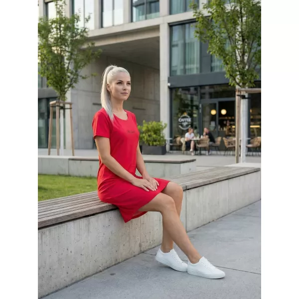  Dámské prodloužené triko/šaty premium ALTISPORT VOJ/ALW075SAT02 BRIGHT-RED 