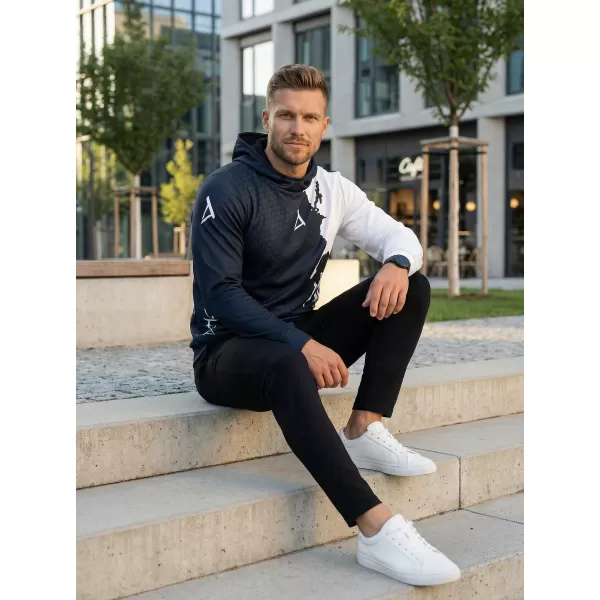  Pánská funkční mikina premium ALTISPORT VOJ/ALM112MI01 ČERNÁ-BÍLÁ 